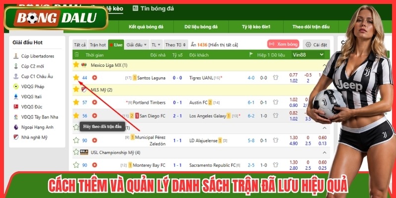Cách thêm và quản lý danh sách trận đã lưu hiệu quả
