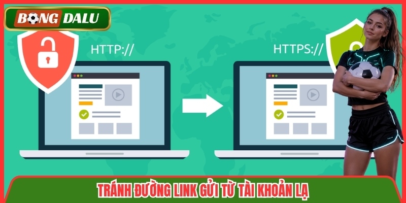 Tránh đường link gửi từ tài khoản lạ